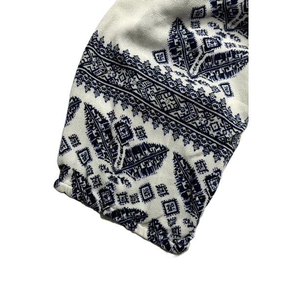 Pale Sky Women Pleated Tunic Top Boho Peasant Western Cowgirl, split neck top - Picture 5 of 8